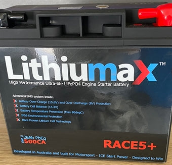 Lithiumax Race 5+ 500CA Battery